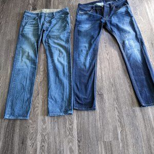Two Pairs of Diesel Jeans/Mens Size 36 W, Length 32  - Savado & Thavar styles